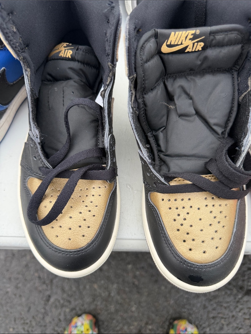 Nike Kids Black and Gold High-Top Sneakers